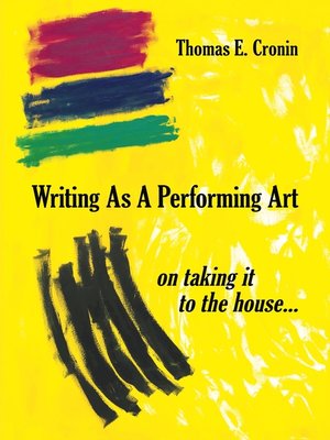 cover image of WRITING AS a PERFORMING ART